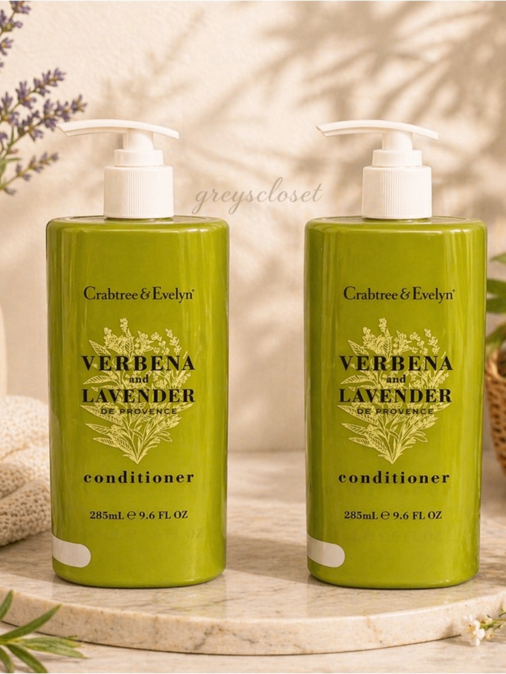 CRABTREE & EVELYN VERBENA & LAVENDER de PROVENCE CONDITIONER (2 PK) – 9.6 fl oz